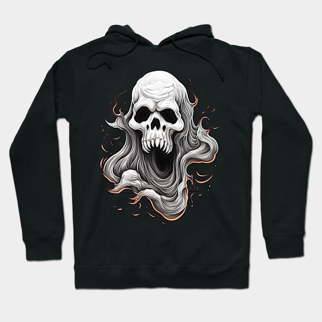 Eerie Halloween Ghoul Art - Spooky Season Delight Hoodie by Captain Peter Designs